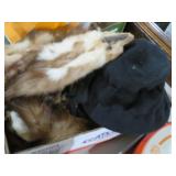 BOX OF MINK  STOLES & HAT