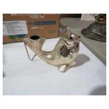 VINTAGE TED ARNOLD CAVIAR DISH WITH FISH KNIFE