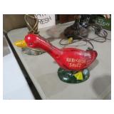 CAST IRON RED GOOSE BANK