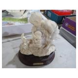 ARMANI LITTLE & GIRL W/ 2 RABBITS - ARTIST SIGNED