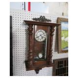 ANTIQUE GERMAN WALL CLOCK KEY & PENDULUM
