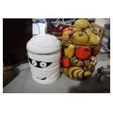 PAIR OF NICE CERAMIC COOKIE JARS