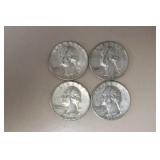 (2) 1964 P, (2) 1964 D WASH. QUARTERS 90%