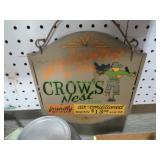 METAL WELCOME TO THE CROWS NEST SIGN