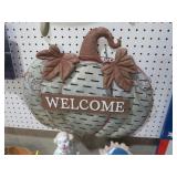 LARGE METAL WELCOME PUMPKIN FALL SIGN