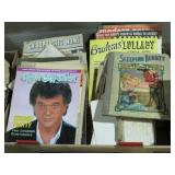 BOX FULL OF OLD BOOKS & MUSIC BOOKS