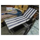 HEAVY DUTY WROUGHT IRON CHASE LOUNGER W/ PAD