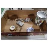 JAR OF MARBLES, MICKEY POCKET WATCHES, MISC