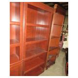 CHERRY FINISH ADJ SHELF BOOKCASE