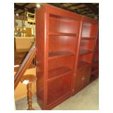 CHERRY FINISH ADJ. SHELF BOOKCASE