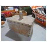 VTG WOOD DOVETAILED BUTTER MOLD