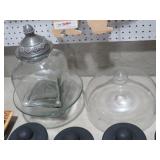 CAKE STAND, COVER & JAR WITH LID