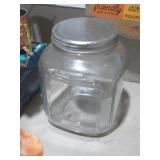 VINTAGE GLASS STORAGE JAR