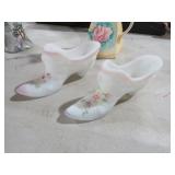 (2) FENTON HANDPAINTED SHOES