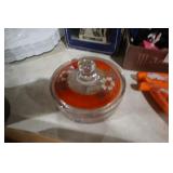 HANDPAINTED GLASS CANDY DISH