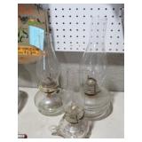 FINGER LAMP & OLD GLASS OIL LAMPS
