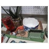 POTTERY,BIRD WATER, VIN SYRUP MISC
