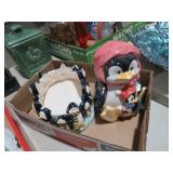 CERAMIC PENGUIN BOWL & CANNISTER