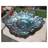 LARGE & UNIQUE GLASS SHELL STYLE BOWL