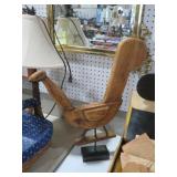 PRIMITIVE HAND MADE WOOD CHICKEN