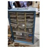 WORKSHOP STORAGE SHELF W/ CONTENTS