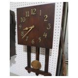 ANTIQUE MISSION OAK WALL CLOCK