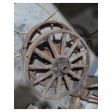 (2) WOOD & METAL MODEL T WHEELS