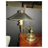 SOLID BRASS W/ METAL SHADE DESK LAMP