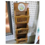 WOOD WALL MOUNTED MAIL HOLDER