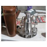 DRINK MIXER SET & LEATHER THERMOS HOLDER