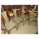 S/4 METAL INDUSTRAIL STYLE CHAIRS
