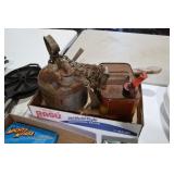ANTIQUE GAS CANS, ANIMAL TRAP