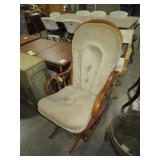 OAK PADDED GLIDER ROCKER