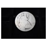 1858 O SEATED LIBERTY HALF DOLLAR 90%