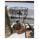 UNIQUYE METAL & WICKER WASTE BASKET
