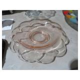 ART GLASS & PINK DEPRESSION BOWL