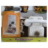 VTG ROTARY TELEPHONE & VOTIVE CANDLE HOLDER