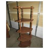 WOOD SPINDLE CORNER SHELF