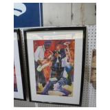 ARTIST SIGNED WATERCOLOR STYLE JAZZ MUSICIA PRINT