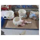 COLL. VTG CERAMIC BABY PLANTERS