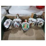 THOMAS KINKADE JINGLE BELL CAT ORNAMENTS
