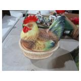 CERAMIC HEN ON NEST