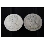 DATELESS P & S WALKING LIB. HALF DOLLARS 90%