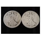 DATELESS D & S WALKING LIB. HALF DOLLARS 90%