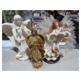 LARGE CERAMIC & RESIN ANGELS