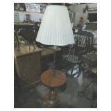 MID CENTURY STYLE WOOD LAMP W/ SHADE