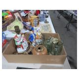 FIGURAL LAMPS,GLASSWARE & MISC