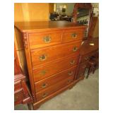 CHERRY FINISH 6 DWR HIGHBOY CHEST