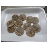 COLLECTION OF WOODEN ADV. NICKELS