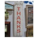 WOOD GIVE THANKS ADV. SIGN